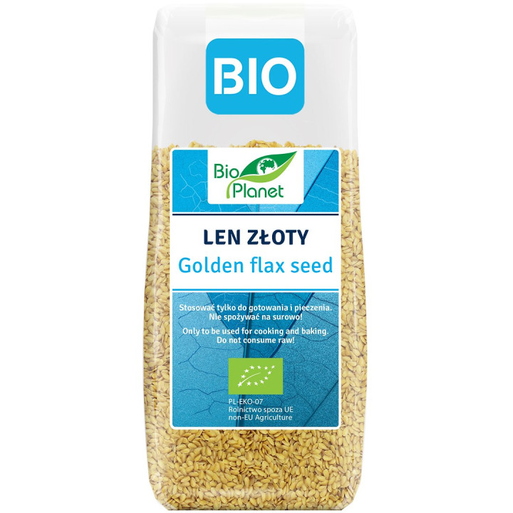 Siemię Lniane Złote BIO 200 g - Bio Planet - Ekochatka