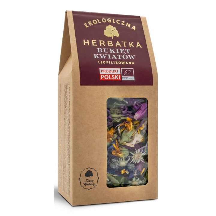 Herbatka Kwiatowa Liofilizowana Bukiet Kwiatów BIO 15 g - Dary Natury 