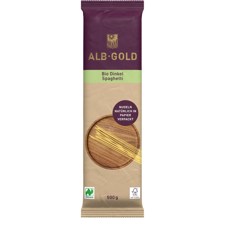 Makaron Orkiszowy Spaghetti BIO 500 g - Alb-Gold - Ekochatka