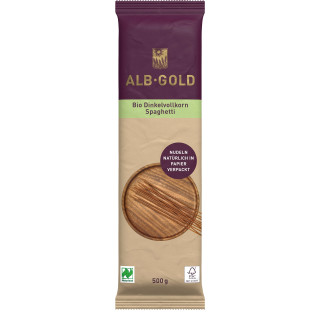Makaron Orkiszowy Razowy Spaghetti BIO 500 g - Alb-Gold - Ekochatka