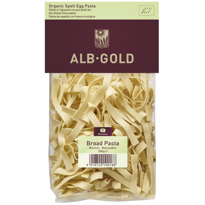 Makaron Orkiszowy Jajeczny Wstążki BIO 250 g - Alb-Gold - Ekochatka