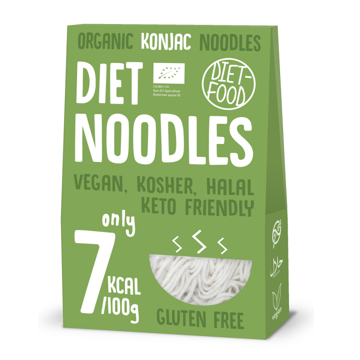 Makaron Konjac Noodle Bezglutenowy BIO 385 g - Diet-Food - Ekochatka