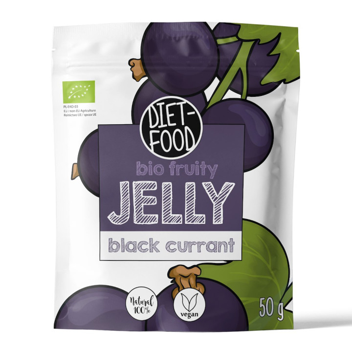 Żelki Owocowe Czarna Porzeczka Bez Żelatyny BIO 50 g - Diet-Food - Eko