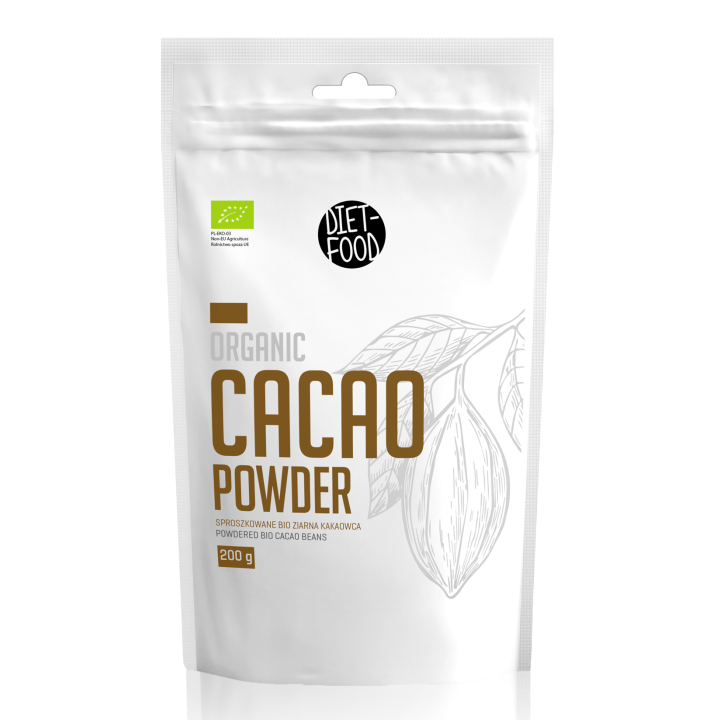 Kakao w Proszku Odtłuszczone BIO 200 g - Diet-Food - Ekochatka