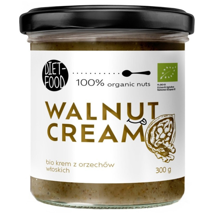 Krem z Orzechów Włoskich Prażonych 100% BIO 300 g - Diet-Food - Ekocha