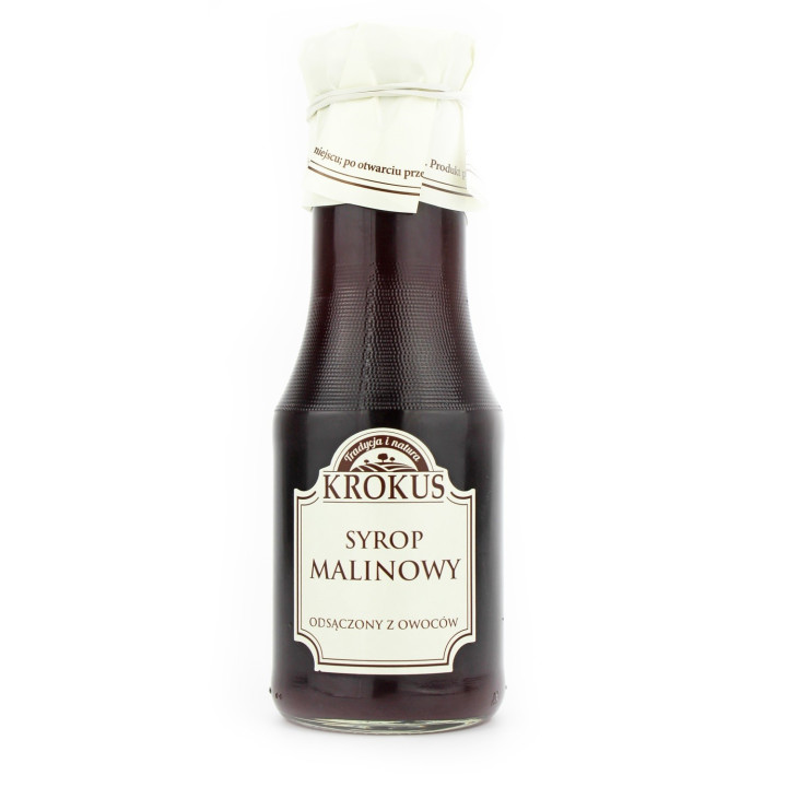 Syrop Malinowy Bezglutenowy 355 g - Krokus - Ekochatka