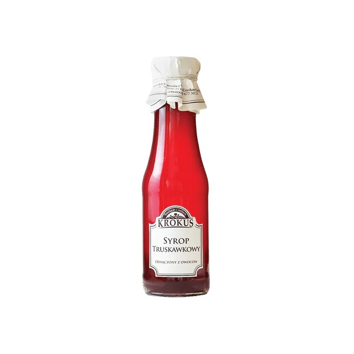 Syrop Truskawkowy Bezglutenowy 355 g - Krokus - Ekochatka