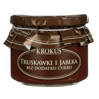 Truskawki i Jabłka Przetarte bez Dodatku Cukru 310 g - Krokus - Ekocha