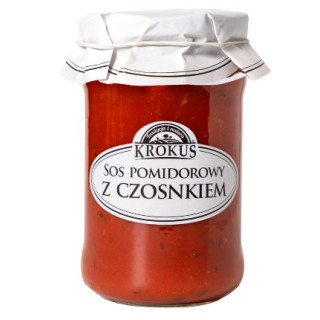 Sos Pomidorowy z Czosnkiem bez Cukru 340 g - Krokus - Ekochatka