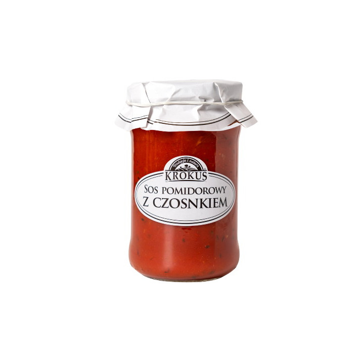Sos Pomidorowy z Czosnkiem bez Cukru 340 g - Krokus - Ekochatka