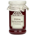 Dżem Truskawkowy z Wanilią o Obniżonej Zawartości Cukru Bezglutenowy 235 g - Krokus