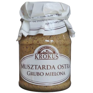 Musztarda Ostra Grubo Mielona 180 g - Krokus - Ekochatka