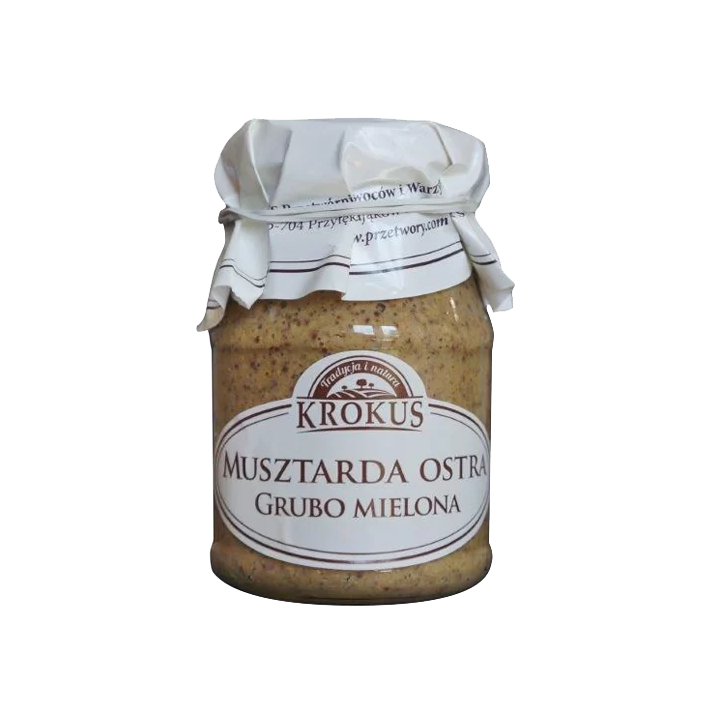 Musztarda Ostra Grubo Mielona 180 g - Krokus - Ekochatka