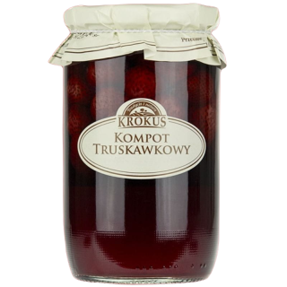 Kompot Truskawkowy 640 g - Krokus - Ekochatka