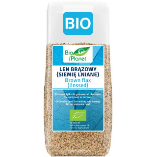 Siemię Lniane Brązowe BIO 200 g - Bio Planet - Ekochatka