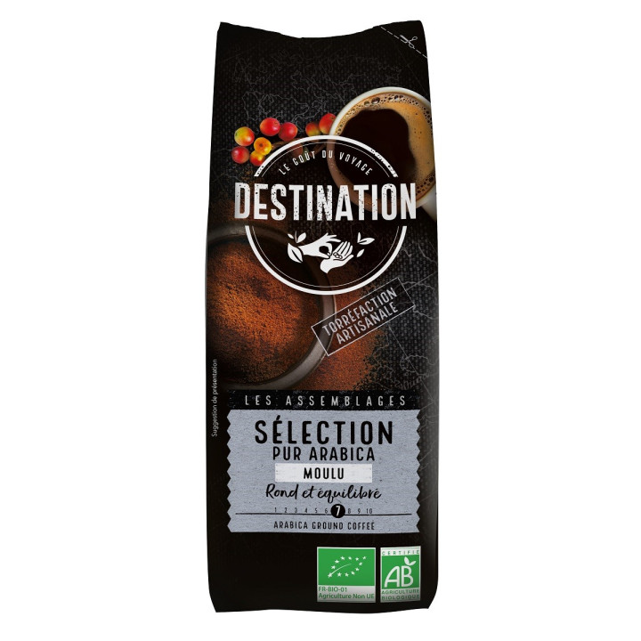 Kawa Mielona Arabica 100% Selection BIO 250 g - Destination - Ekochatk