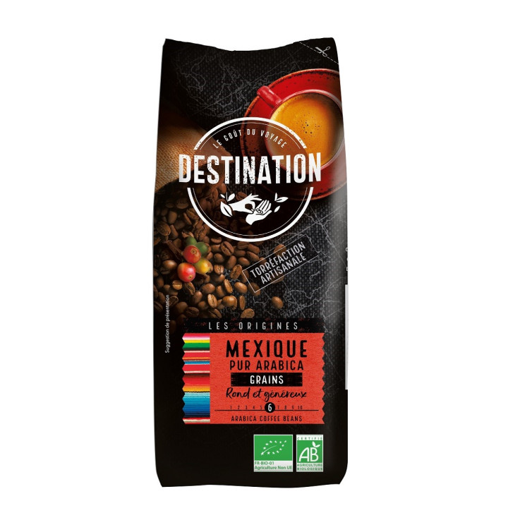 Kawa Ziarnista Arabica 100% Meksyk Fair For Life BIO 1 kg - Destinatio