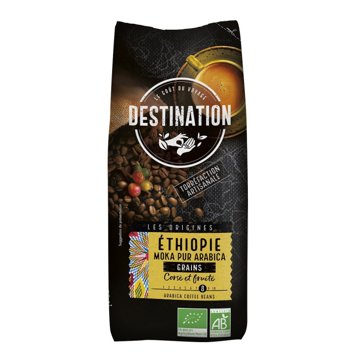 Kawa Ziarnista Arabica 100% Etiopia BIO 500 g - Destination - Ekochatk