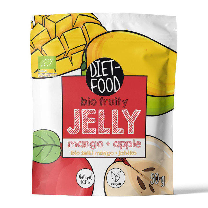 Zelki Owocowe Mango-Jablko bez Zelatyny BIO 50 g - Diet-Food - Ekochat