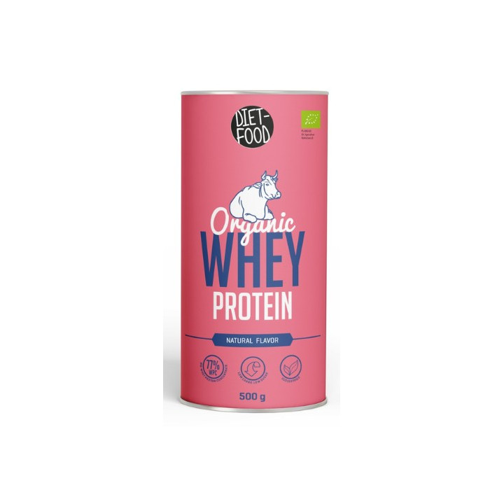 Białko Serwatkowe Naturalne Koncentrat WPC 77 BIO 500 g - Diet-Food - 