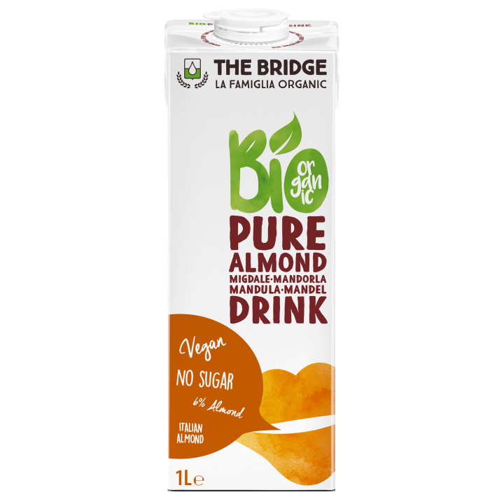 Napój Migdałowy 6% Bezglutenowy BIO 1 l - The Bridge - Ekochatka