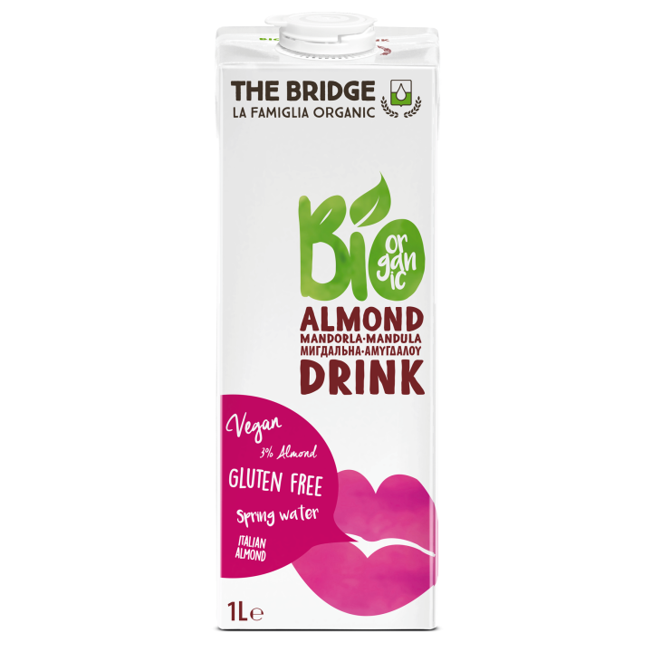 Napój Migdałowy 3% Bezglutenowy BIO 1 l - The Bridge - Ekochatka