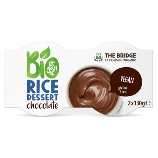 Deser Ryżowy Czekoladowy Bezglutenowy BIO 2 x 130 g - The Bridge - Eko