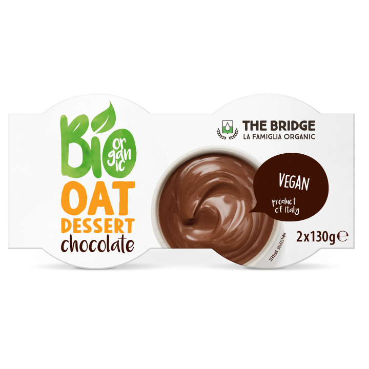 Deser Owsiany Czekoladowy BIO 2 x 130 g - The Bridge - Ekochatka