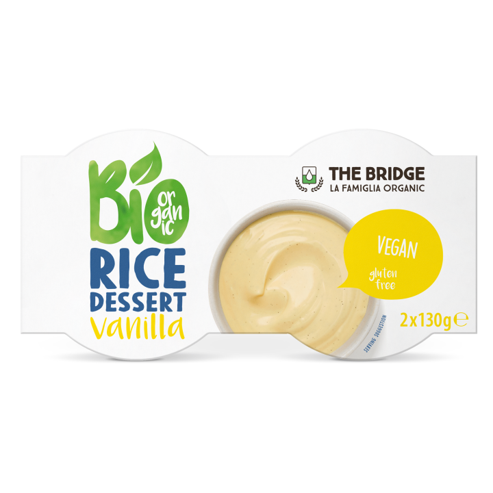 Deser Ryżowy Waniliowy Bezglutenowy BIO 2 x 130 g - The Bridge - Ekoch