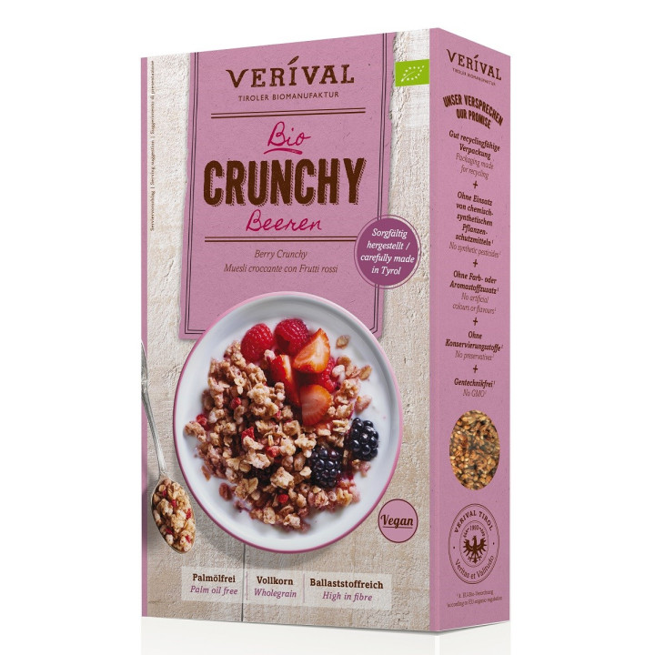 Crunchy z Owocami Leśnymi BIO 375 g - Verival - Ekochatka