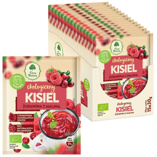 Kisiel Instant Żurawina z Maliną Bezglutenowy BIO 30 g - Dary Natury -