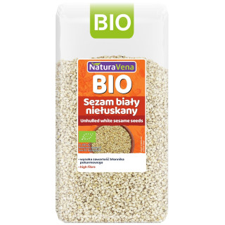 Sezam Bialy Nielustkany BIO 250 g - Naturavena - Ekochatka