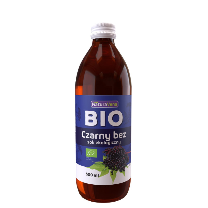 Sok z Czarnego Bzu 100% BIO 500 ml - Naturavena - Ekochatka