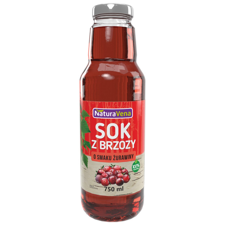 Sok z Brzozy z Żurawiną 750 ml - Naturavena - Ekochatka