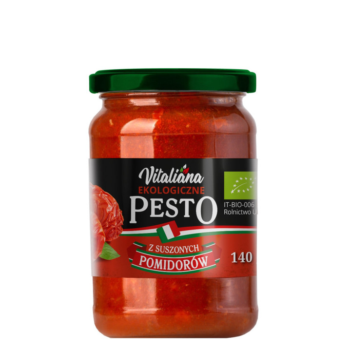 Pesto Czerwone z Suszonych Pomidorów BIO 140 g - Vitaliana - Ekochatka