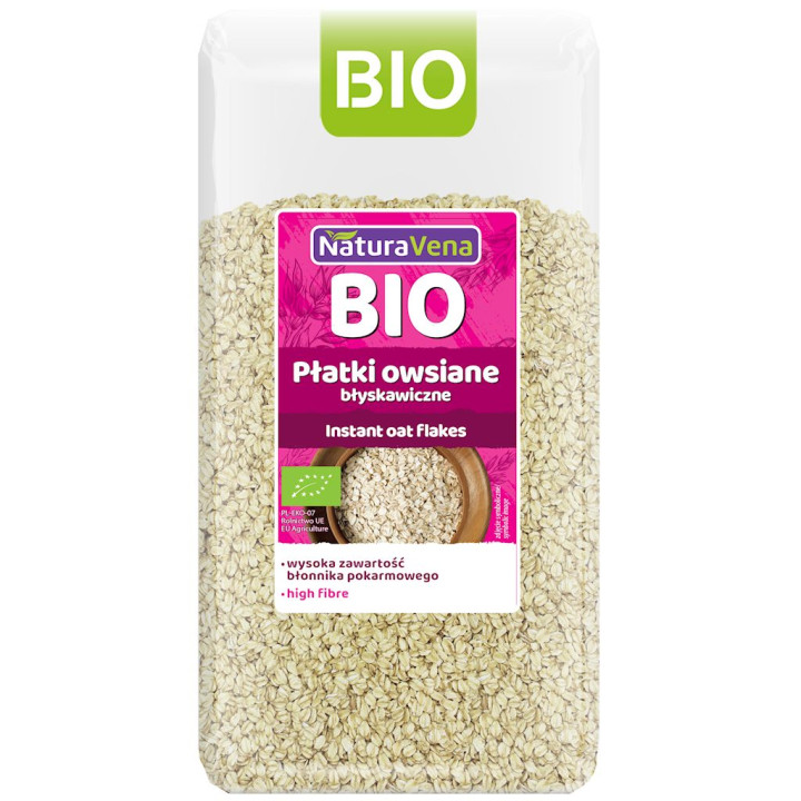 Płatki Owsiane Błyskawiczne BIO 300 g - Naturavena - Ekochatka
