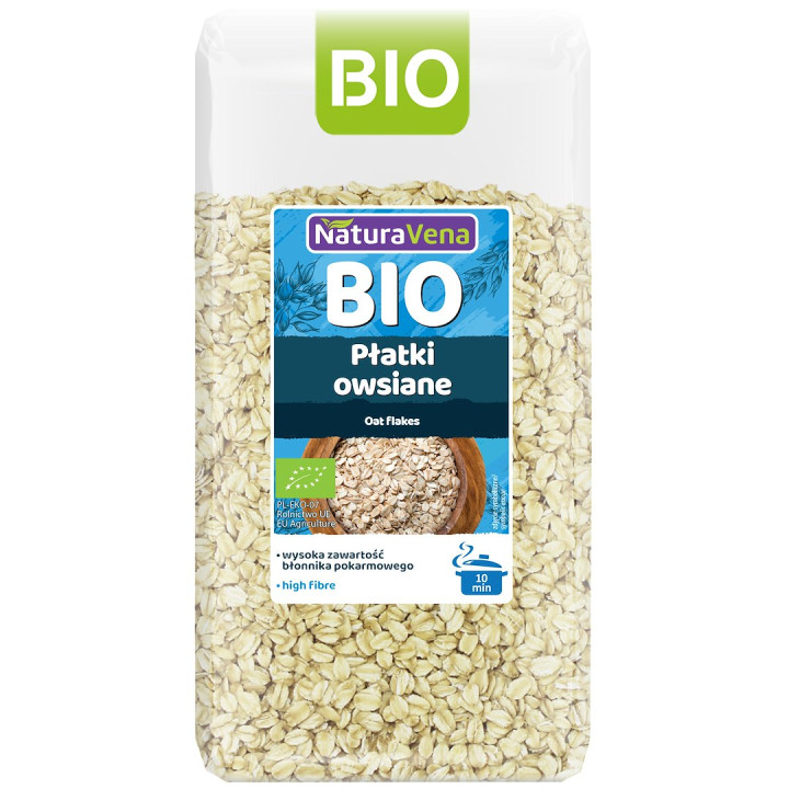 Płatki Owsiane BIO 600 g - Naturavena - Ekochatka