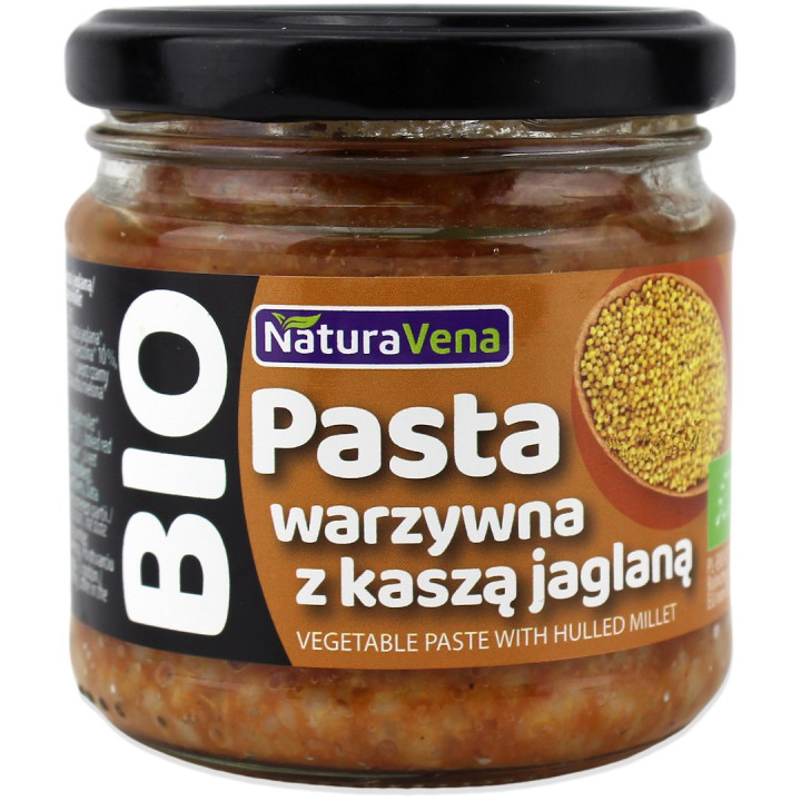 Pasta Warzywna z Kaszą Jaglaną BIO 185 g - Naturavena - Ekochatka