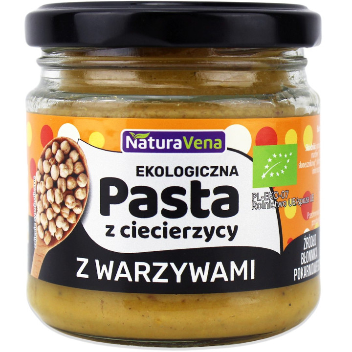 Pasta z Ciecierzycy z Warzywami BIO 185 g - Naturavena - Ekochatka