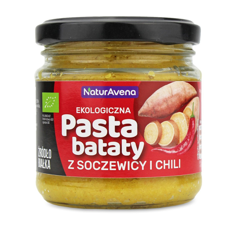 Pasta z Soczewicy i Batatów z Chili BIO 185 g - Naturavena - Ekochatka