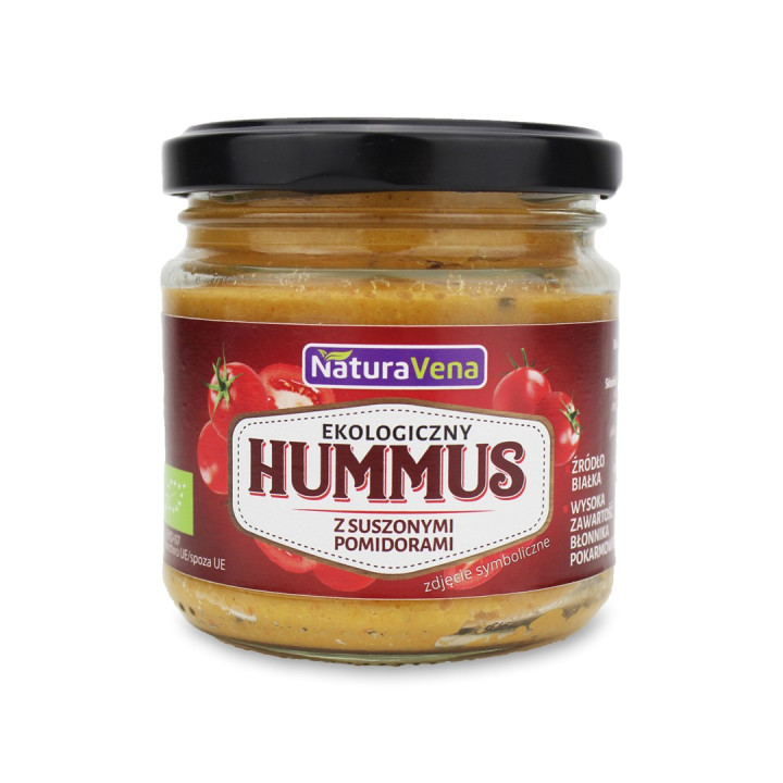 Hummus z Suszonymi Pomidorami BIO 185 g - Naturavena - Ekochatka