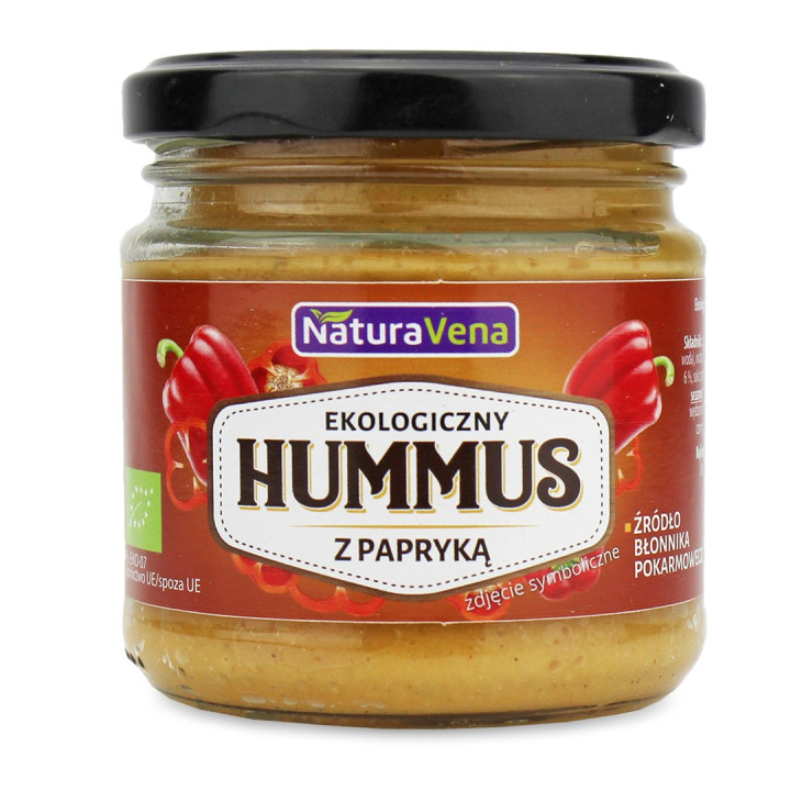Hummus z Papryką BIO 185 g - Naturavena - Ekochatka