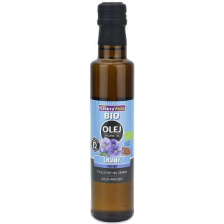 Olej Lniany Tłoczony na Zimno BIO 250 ml - Naturavena - Ekochatka