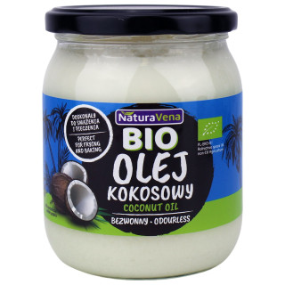 Olej Kokosowy Bezwonny Rafinowany BIO 465 ml - Naturavena - Ekochatka