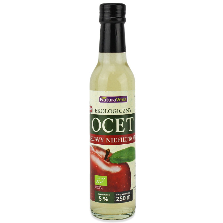 Ocet Jablkowy Niefiltrowany 5% BIO 250 ml - Naturavena - Ekochatka