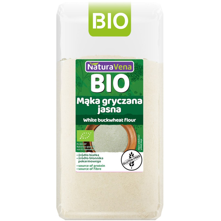 Mąka Gryczana Jasna Bezglutenowa BIO 500 g - Naturavena - Ekochatka