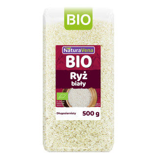 Ryż Biały Długoziarnisty Bezglutenowy BIO 500 g - Naturavena - Ekochat