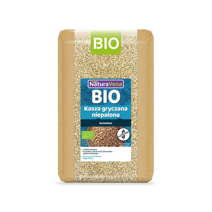 Kasza Gryczana Niepalona Bezglutenowa BIO 1 kg - Naturavena - Ekochatk