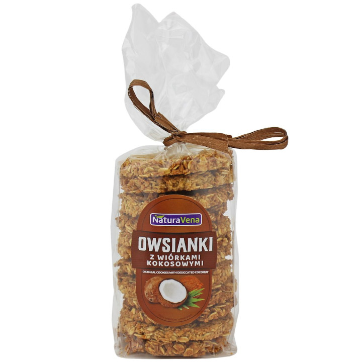 Ciastka Owsiane z Wiórkami Kokosowymi 175 g - Naturavena - Ekochatka