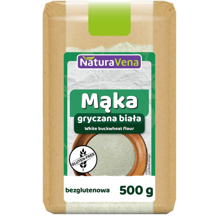 Mąka Gryczana Biała Bezglutenowa 500 g - Naturavena - Ekochatka